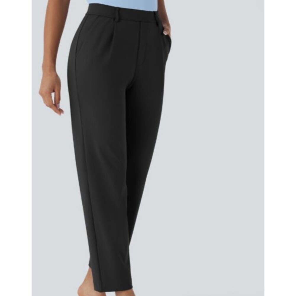 Halara Flex DayStretch High Waist Side Pocket Pull On Ankle Pants Black Size XL